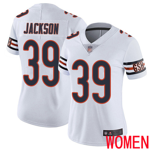 Chicago Bears Limited White Women Eddie Jackson Road Jersey NFL Football #39 Vapor Untouchable